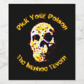 Halloween Skull Scary Party Wine of Beer Labels Wijn Etiket (Enkel label)