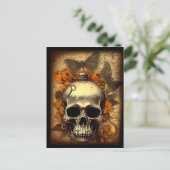  Halloween Skull shabby Spooky Decoupage Briefkaart (Staand voorkant)