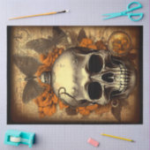 Halloween Skull shabby Spooky Decoupage Tissuepapier (Craft)