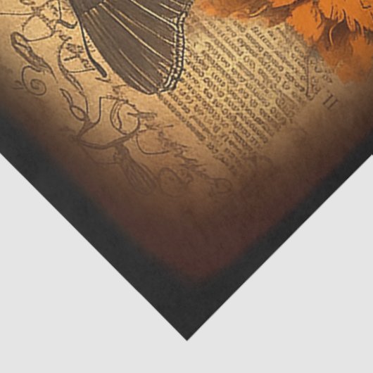 Halloween Skull shabby Spooky Decoupage Tissuepapier (Detail)