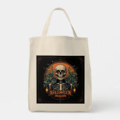 Halloween Skull Skeleton Canvas tas - Spooky (Achterkant)