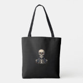 Halloween Skull Skeleton Canvas tas - Spooky (Achterkant)