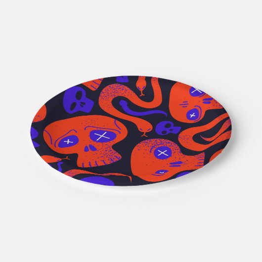 Halloween Skull & Snake Paper Bord (Gekanteld)