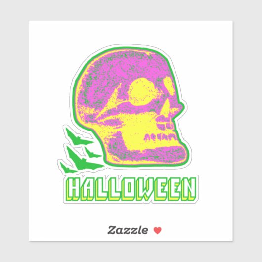 Halloween Skull Sticker (Vel)