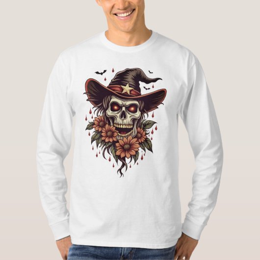 Halloween Skull T-shirt (Voorkant)