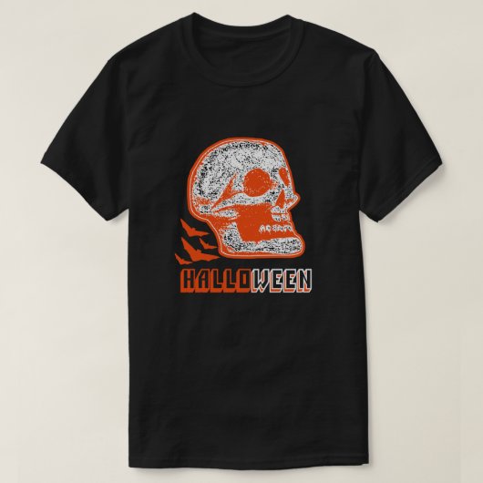 HALLOWEEN SKULL T-SHIRT (Design voorkant)