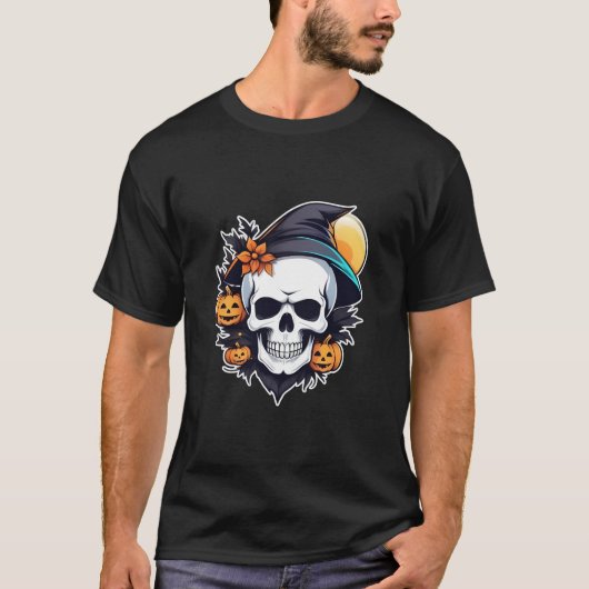 Halloween Skull T-shirt (Voorkant)