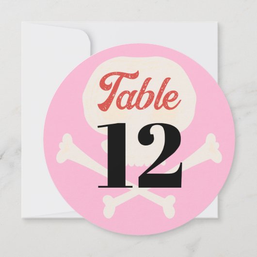 Halloween Skull Tafelnummer (Achterkant)