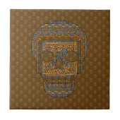 Halloween Skull Tile Tegeltje (Voorkant)