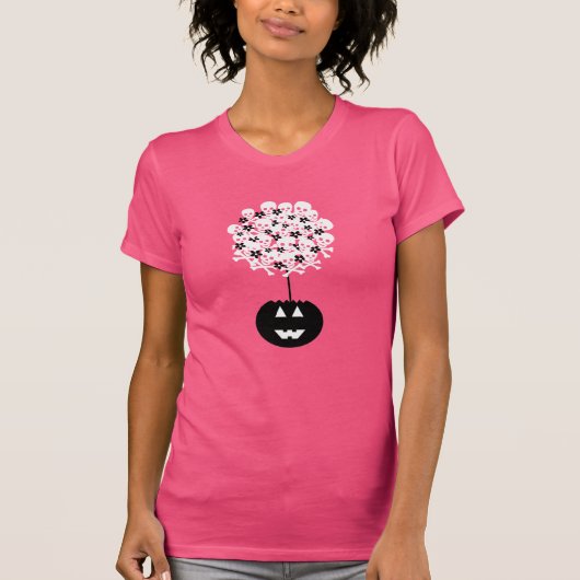Halloween Skull Topiary T-shirt (Voorkant)