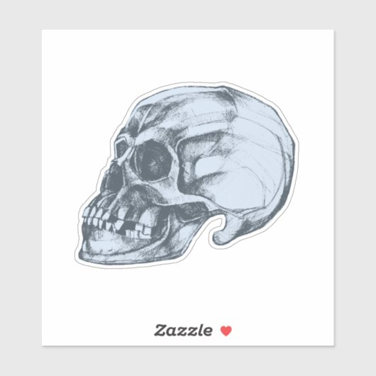 Halloween Skull Vinyl Sticker (Vel)