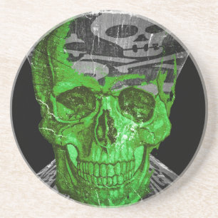 Halloween Skull Zandsteen Onderzetter