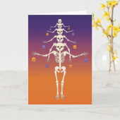 Halloween Skullboom Kaart (Gele Bloem)