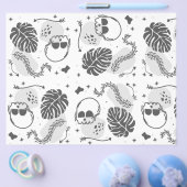 Halloween Skulls and Leaves Scrapbook Paper Flyer (Enkel)