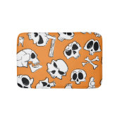 Halloween Skulls Botten Doodle Pattern Badmat (Voorkant)