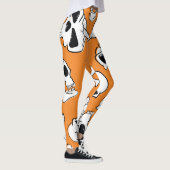 Halloween Skulls Botten Doodle Pattern Leggings (Rechts)