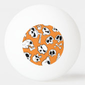 Halloween Skulls Botten Doodle Pattern Pingpongbal (Voorkant)