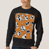 Halloween Skulls Botten Doodle Pattern Trui (Voorkant)