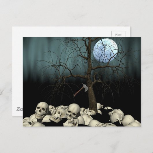 Halloween Skulls Briefkaart (Voorkant / Achterkant)