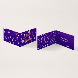 Halloween Skulls Folded Card Kaart