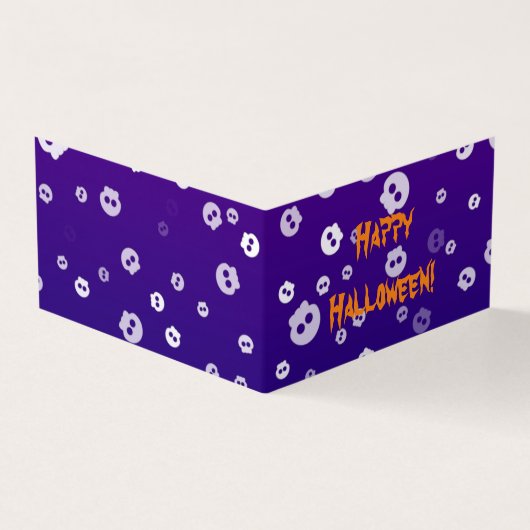 Halloween Skulls Folded Card Kaart (Buitenkant)