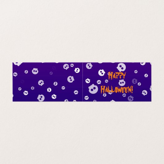 Halloween Skulls Folded Card Kaart (Buitenkant ongevouwen)