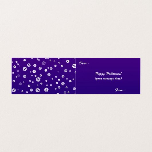 Halloween Skulls Folded Card Kaart (Binnenkant ongevouwen)