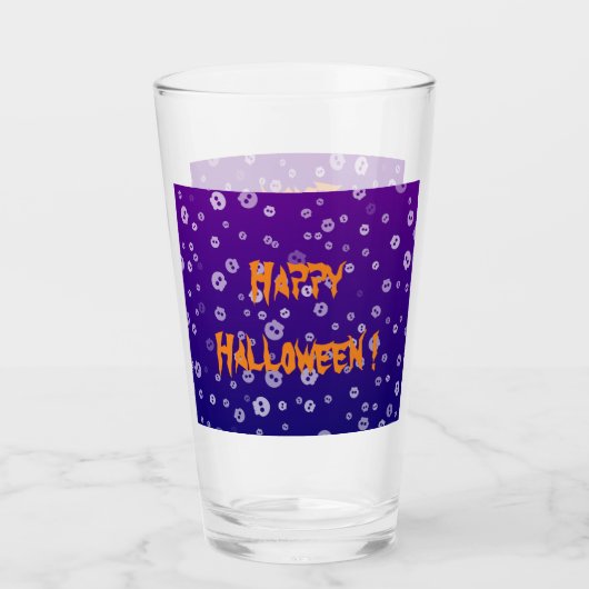 Halloween Skulls Glas (Voorkant)