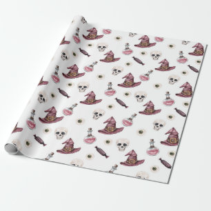 Halloween Skulls, heks Petten, Potions en Eyeball Cadeaupapier