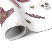 Halloween Skulls, heks Petten, Potions en Eyeball Cadeaupapier (Rol Hoek)