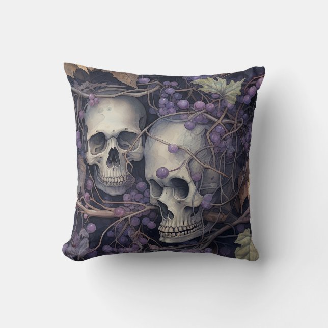  Halloween Skulls Kussen (Voorkant)