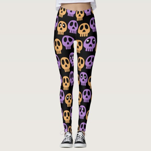 Halloween Skulls Leggings (Voorkant)
