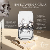 Halloween Skulls Ontwerp Drinkware Set Blikvorm Glas