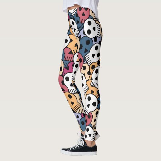 Halloween Skulls Pattern Leggings (Links)