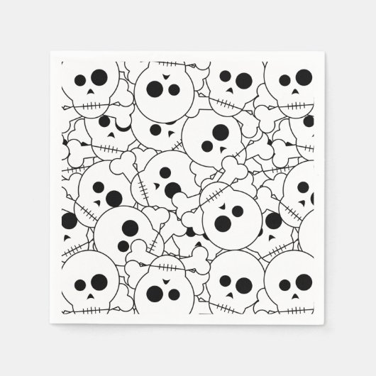 Halloween Skulls Pattern Paper Napkins Servet (Voorkant)