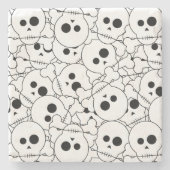 Halloween Skulls Pattern Stone Onderzetter (Voorkant)