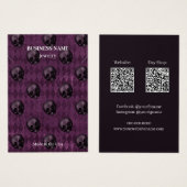 Halloween Skulls QR Code Jewelry Business Ketting Visitekaartje (Voorkant /achterkant)