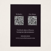 Halloween Skulls QR Code Jewelry Business Ketting Visitekaartje (Achterkant)