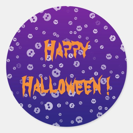 Halloween Skulls Ronde Sticker (Voorkant)