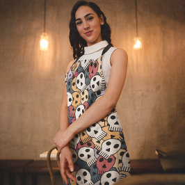 Halloween skulls schort