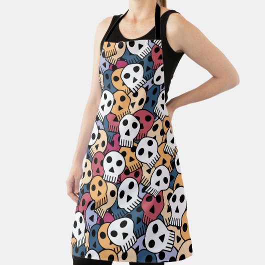 Halloween skulls schort (Insitu)