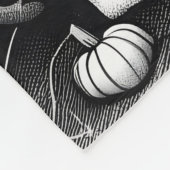 Halloween Skulls Skeltons Graveyard Graphic Fleece Deken (Hoek)