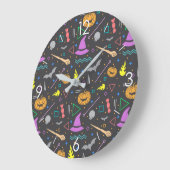 Halloween Skull's Square Wall Clock Grote Klok (Hoek)