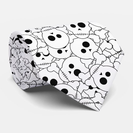 Halloween Skulls Stropdas (Opgerold)