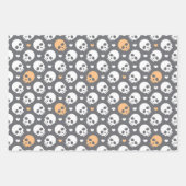 Halloween Skulls & Sweet Hearts Wrapping Paper (Voorkant)