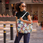 Halloween skulls tote bag