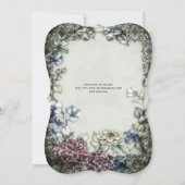 Halloween Skulls Trendy Party nodigt Waterverf uit Kaart (Achterkant)