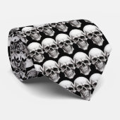Halloween Skulls Zwart Stropdas (Opgerold)
