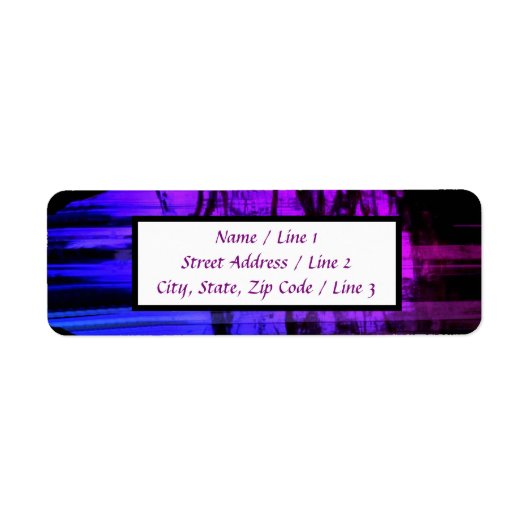 Halloween Sky bij nacht | Abstract retouradres Etiket (Voorkant)