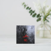 Halloween Sky en Ravens Invitation Visitekaartje Informatiekaartje (Staand voorkant)